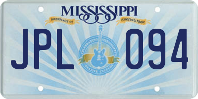 MS license plate JPL094