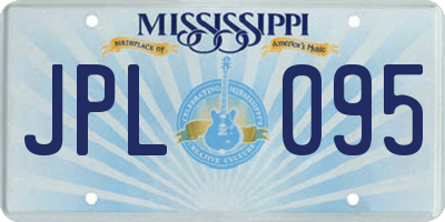 MS license plate JPL095