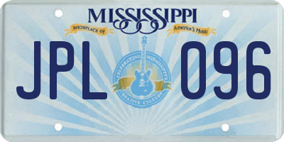 MS license plate JPL096