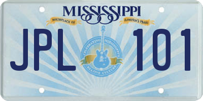 MS license plate JPL101