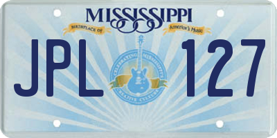 MS license plate JPL127