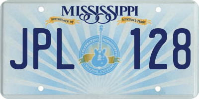 MS license plate JPL128