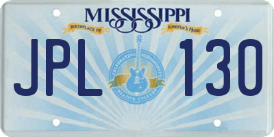 MS license plate JPL130
