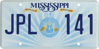 MS license plate JPL141