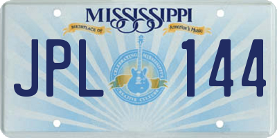 MS license plate JPL144