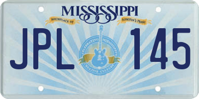 MS license plate JPL145