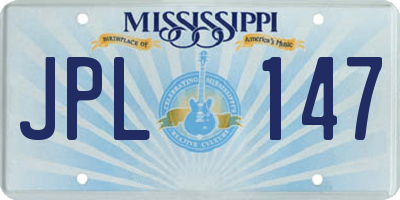 MS license plate JPL147