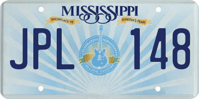MS license plate JPL148