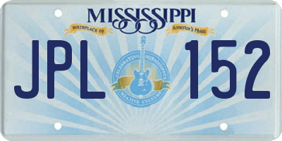 MS license plate JPL152