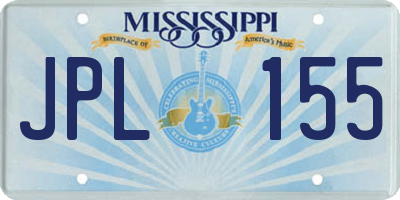 MS license plate JPL155