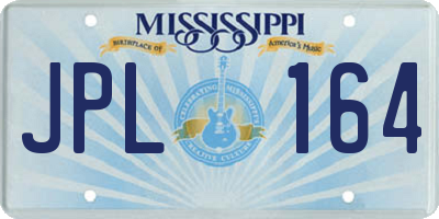MS license plate JPL164