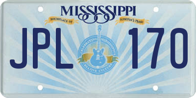 MS license plate JPL170