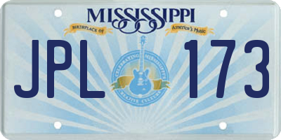 MS license plate JPL173