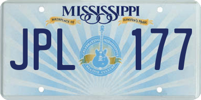 MS license plate JPL177