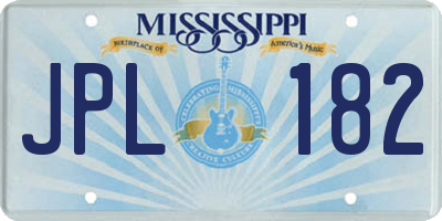 MS license plate JPL182