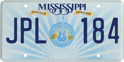 MS license plate JPL184