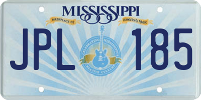 MS license plate JPL185