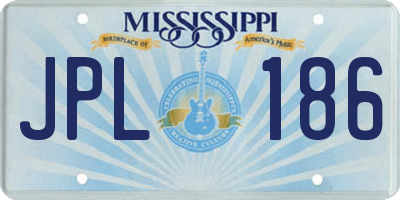MS license plate JPL186