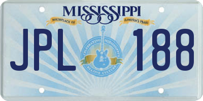 MS license plate JPL188