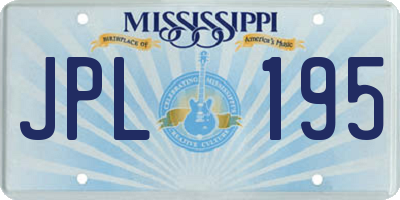 MS license plate JPL195