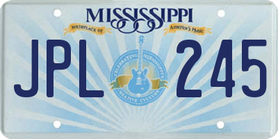 MS license plate JPL245