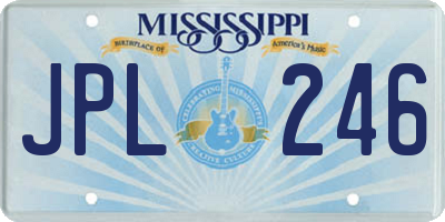 MS license plate JPL246