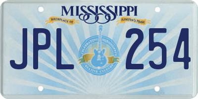 MS license plate JPL254
