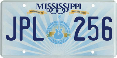 MS license plate JPL256