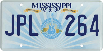 MS license plate JPL264