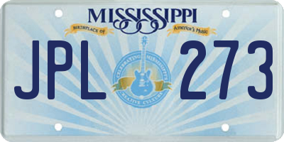 MS license plate JPL273