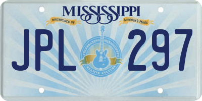 MS license plate JPL297