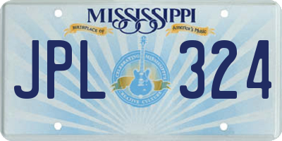 MS license plate JPL324