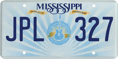 MS license plate JPL327