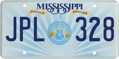 MS license plate JPL328