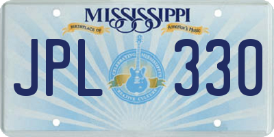 MS license plate JPL330