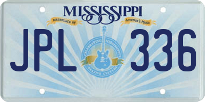 MS license plate JPL336