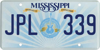 MS license plate JPL339