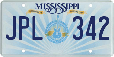 MS license plate JPL342
