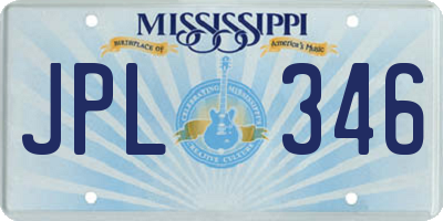 MS license plate JPL346