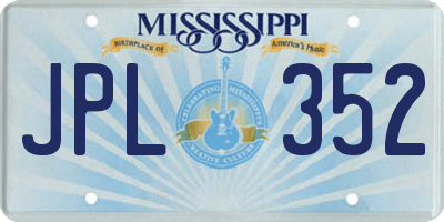 MS license plate JPL352
