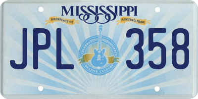 MS license plate JPL358