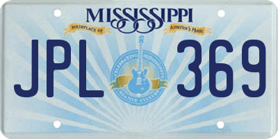 MS license plate JPL369