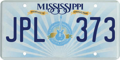 MS license plate JPL373