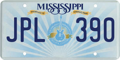 MS license plate JPL390