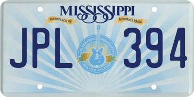 MS license plate JPL394