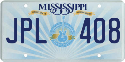 MS license plate JPL408