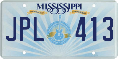 MS license plate JPL413