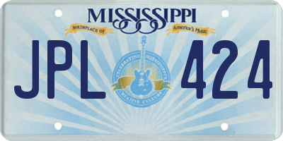 MS license plate JPL424