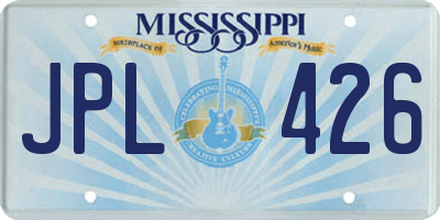 MS license plate JPL426