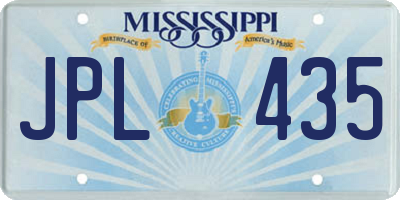 MS license plate JPL435